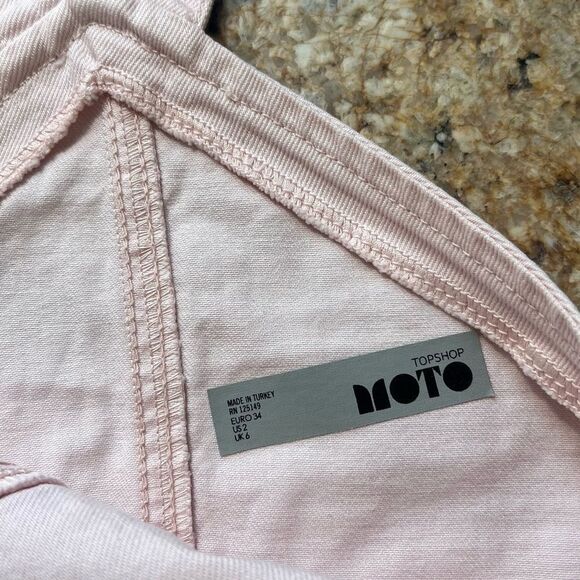 Light Pink Overall Dress with Pockets - Picture 5 of 7